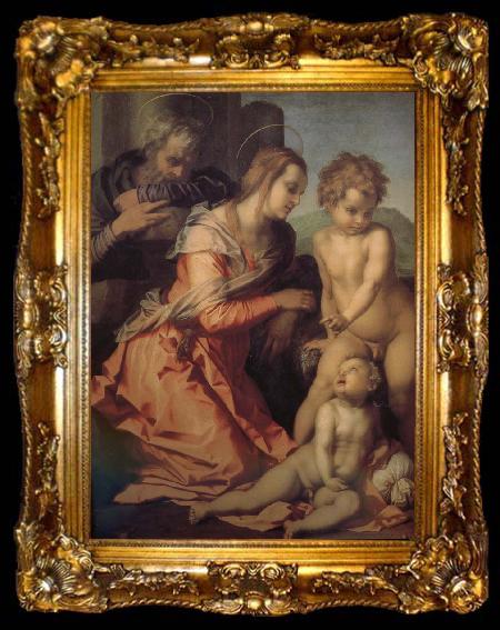 framed  Andrea del Sarto Holy Family, ta009-2